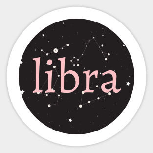 Libra Zodiac Sign Star Circle Sticker